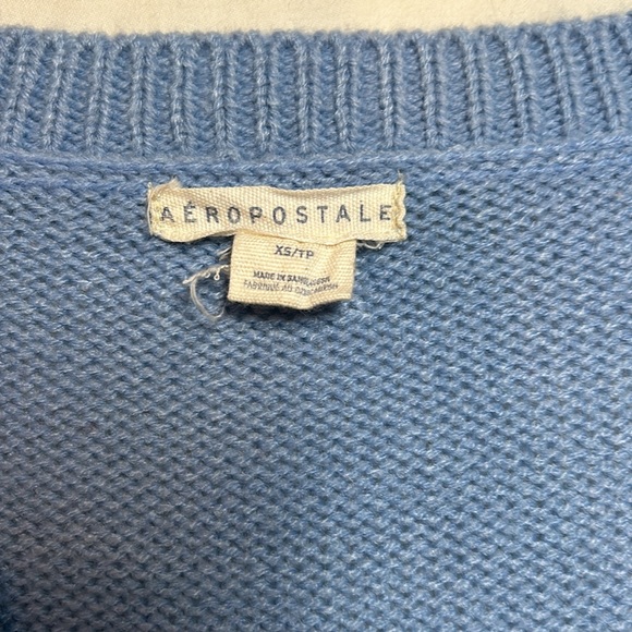 AÉROPOSTALE knitted blue sweater vest - Picture 2 of 7